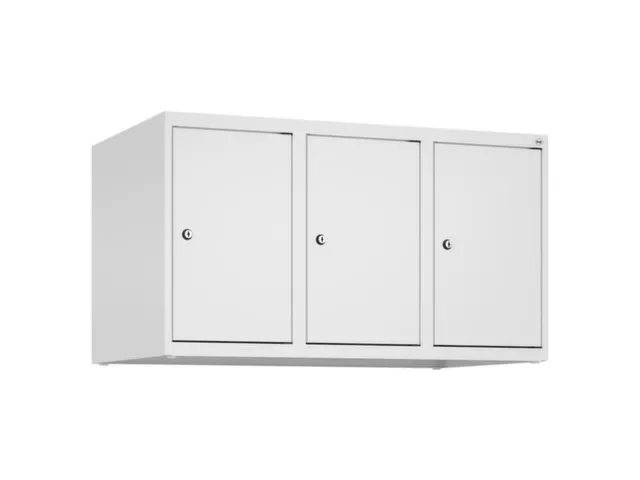 opzetkast,v. locker,3vak.,vak B 300mm,HxBxD 500x900x500mm,cilinderslot