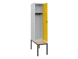 locker met bank,HxBxD 1950x400x815mm,1vak,vak B 400mm,cilinderslot