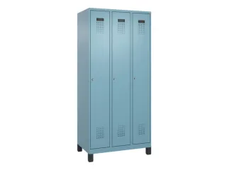 locker,HxBxD 1950x900x500mm,3vak,vak B 300mm,cil.-slot,voeten - 3