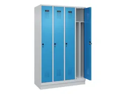 locker voor scheiding van kleding,HxBxD 1950x1200x500mm,4vak