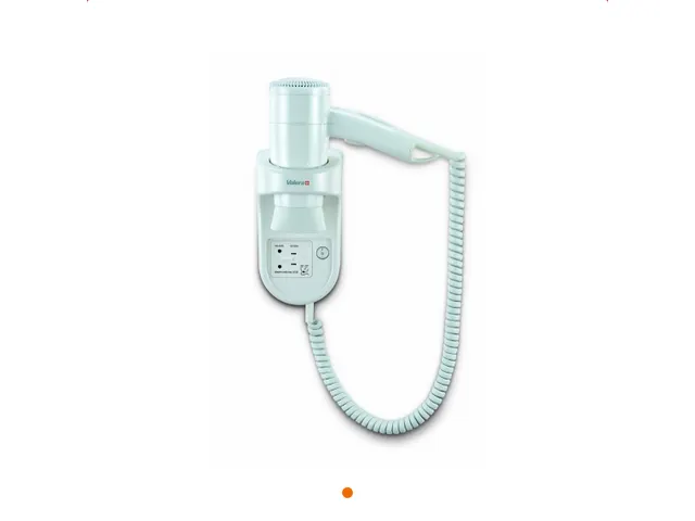 Wandhaardroger Wit Spiraalsnoer Shaver Aansluiting