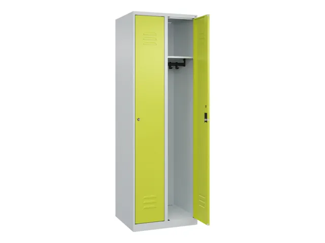 locker,HxBxD 1850x600x500mm,2vak,vak B 300mm,cil.-slot,staand op vloer