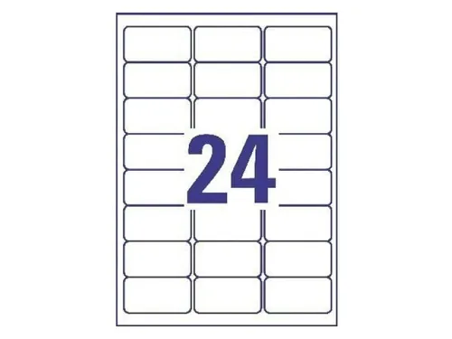 weerbestendig etiket Avery 63,5x33,9mm 20 vel 24 etiketten per vel