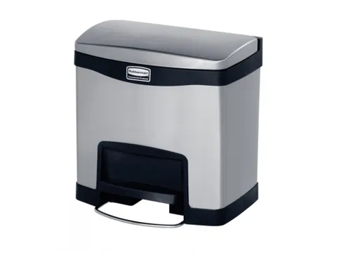 Pedaalemmer Slim Jim Step On Front Mat RVS 15 Liter Zwart