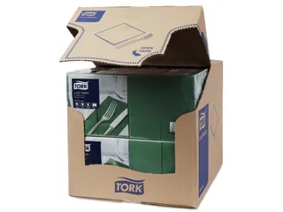 Tork 477423 Lunchservet Advanced Donkergroen 33x33cm - 2