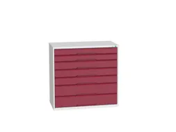 ladekast HxBxD 1000x1050x550mm 7laden romp RAL7035 front RAL3004