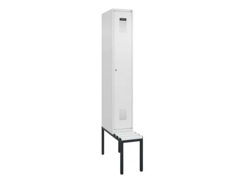 locker met bank,voor scheiding van kleding,HxBxD 2120x300x815mm,1vak