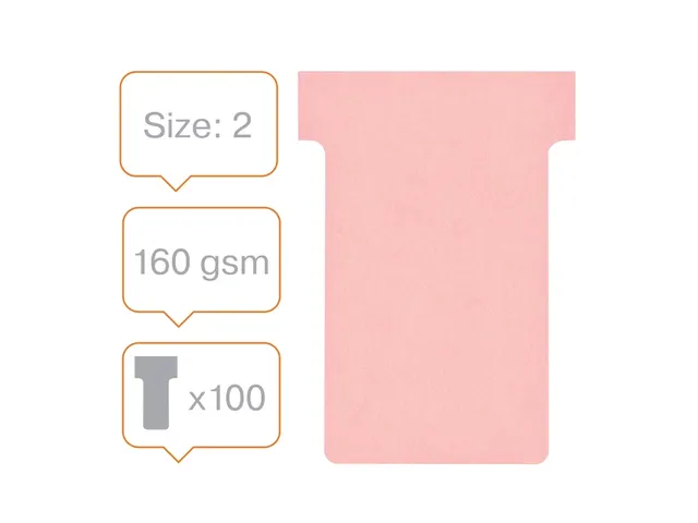 Planbord T-kaart Nobo nr 2 48mm roze