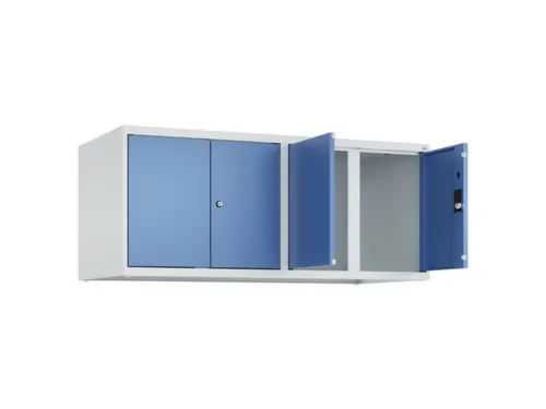 opzetkast,v. locker,4vak.,vak B 300mm,HxBxD 500x1200x500mm,vleugeldeur