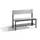 omkleedbank,HxLxD 796x1000x407mm,HPL zilvergrijs,frame staal RAL7021