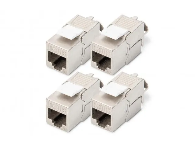 CAT 6A Keystone Module Afgeschermd Gereedschapsloze Aansluiting 4st