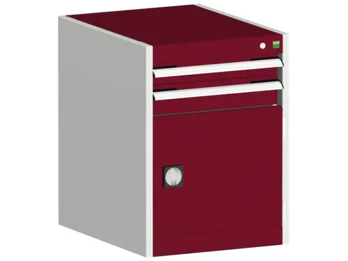 ladekast HxBxD 700x525x525mm 2laden RAL7035 front RAL3004