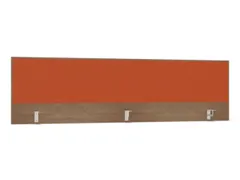 opzetpaneel,v. bureau,aanbouw achter,B 2000mm,NT-cherry,BN3012-oranje