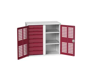 universele kast,HxBxD 1000x1050x550mm,2xStalen bodem,8lade(n) - 1