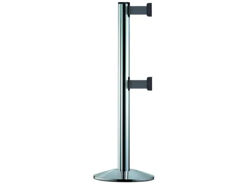 Afzetsysteem Chroom 3.7m 1000x70mm 2 Afzetbanden Rood/wit