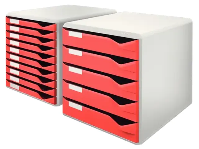 Module à 10 tiroirs Leitz rouge