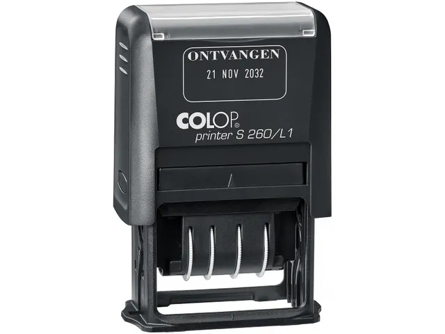 tekststempel datum ONTVANGEN