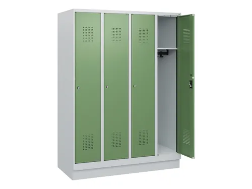 schoollocker,HxBxD 1630x1200x500mm,4vak,vak B 300mm,cil.-slot,sokkel