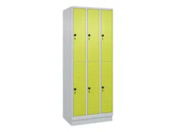 dubbeldekse locker,HxBxD 1950x750x500mm,3x2vak.,vak B 250mm