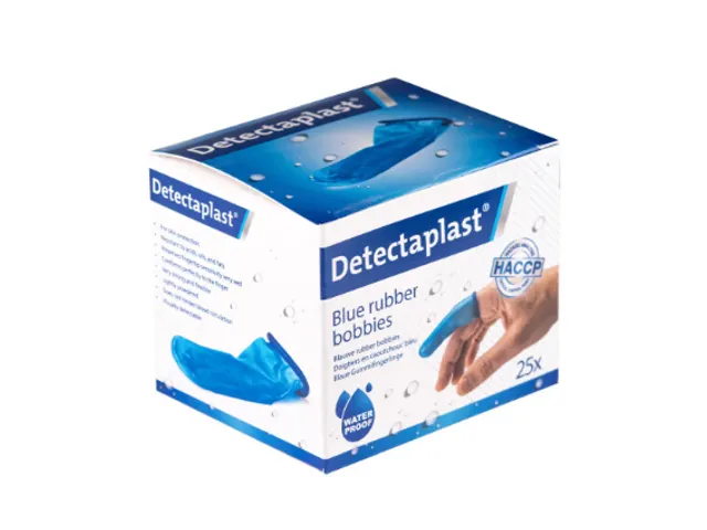 Vingerbobs Rubber Latexvrij Blauw Pak van 25 stuks Universele Maat