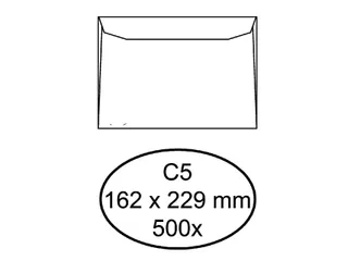 Envelop Hermes Bank C5 162x229mm wit Gegomd doos à 500 stuks - 1