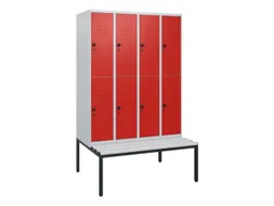 Dubbeldekse dekenkist,HxBxD 1950x1200x815mm,4x2vak.,vak B 300mm