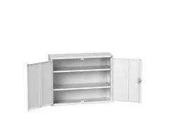 wandkast 800x1050x350mm 2xStalen bodem sokkel Ral 7035 front Ral 7035