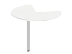 aanbouwtafel,i.h.v.,HxØ 720-840x1000mm,driekwartrond,Bl-wit