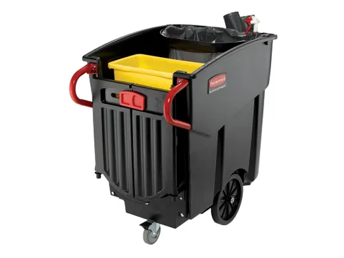 Mega Brute Mobiele Afvalverzamelaar Rubbermaid Zwart