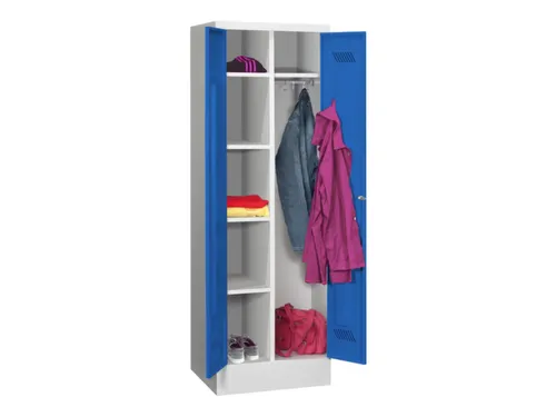 kleding-/wasgoedkast,HxBxD 1850x600x500mm,RAL7035,front RAL5010