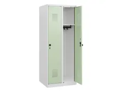 schoollocker,HxBxD 1530x600x500mm,2vak,vak B 300mm,draaigrendel