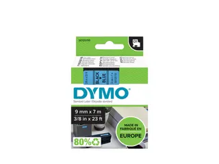 Labeltape Dymo 40916 D1 S720710 9mmx7m zwart op blauw - 1