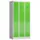 garderobekast 1800x870x500mm 3vak klink sokkel romp RAL7035 RAL6018