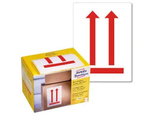 Waarschuwings etiket Avery 'This way up' op rol in dispenser 74x100mm - 3