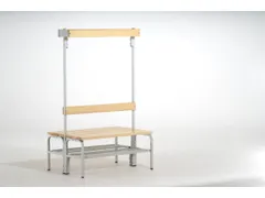 dubbele zitbank,HxLxD 1650x1015x725mm,houten lijst,frame staal RAL7035