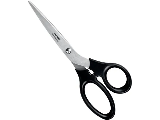 schaar, 20 cm, RVS, zwart, op blister