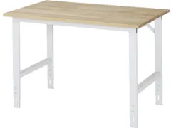 werkbank,HxBxD 760-1080x1250x800mm,beukblad,geolied,draagverm. 500kg