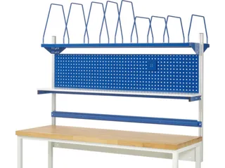 opbouwelement,v. werkbank,HxBxD 1130x2000x350mm,draagverm. 100kg,staal - 1