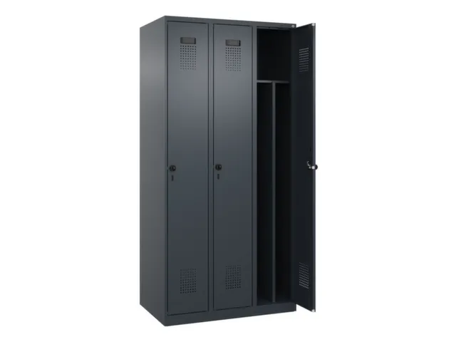 locker voor scheiding van kleding,HxBxD 1850x900x500mm,3vak