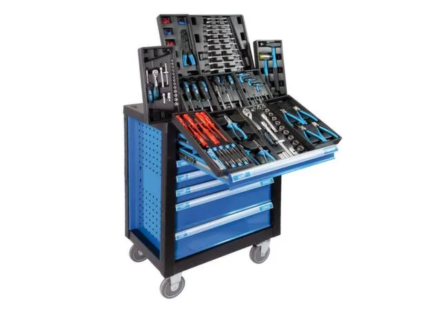 gereedschapswagen,met uitrusting,HxBxD 970x762x460mm