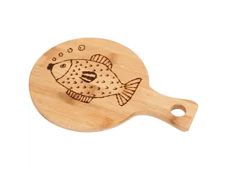 Snijplank Creativ Company rond Ø 17cm, lengte 24cm bamboe - 2