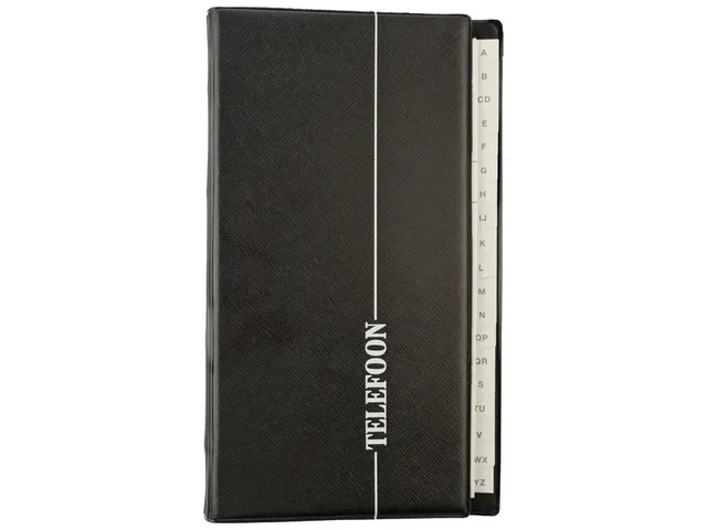 Telefoonalbum Kangaro 215x130mm A-Z 4-rings zwart