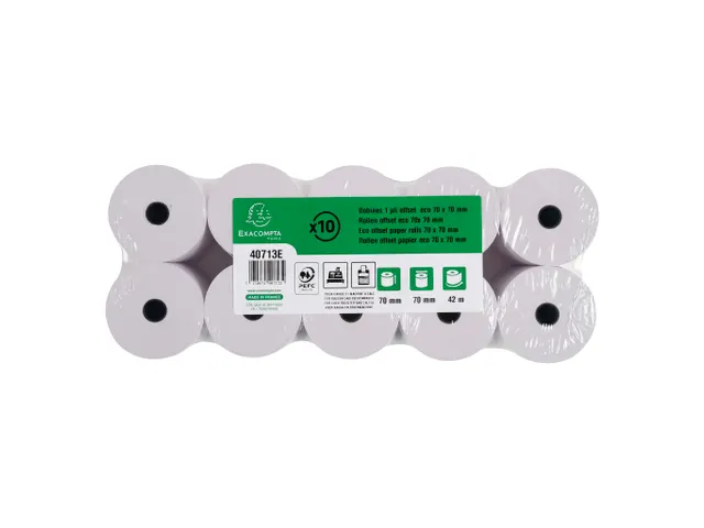 Exacompta 1-laags rol van 60 g/m² voor rekenmachines 70x70 mm