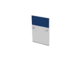 baliepaneel,v. bureau,aanbouw rechts,B 800mm,Bl-wit,BN6016-blauw - 1