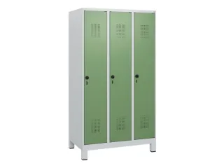 schoollocker,HxBxD 1630x900x500mm,3vak,vak B 300mm,draaigrendel,voeten - 2