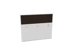 baliepaneel,v. bureau,aanbouw achter,B 1400mm,Bl-wit,BN2036-bruin