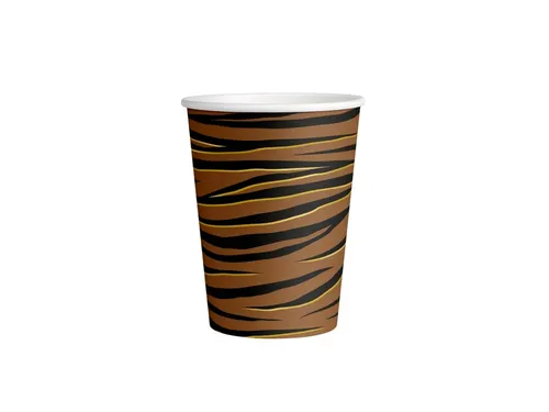 Wegwerp bekers Papier Cups Tiger Safari 8 stuks