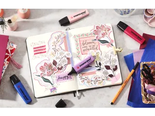 Markeerstift STABILO Boss 70/250 Wildflower bourgogne rood - 5