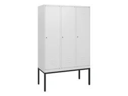 locker,HxBxD 1950x1200x500mm,3vak,vak B 400mm,cil.-slot,voetonderstel