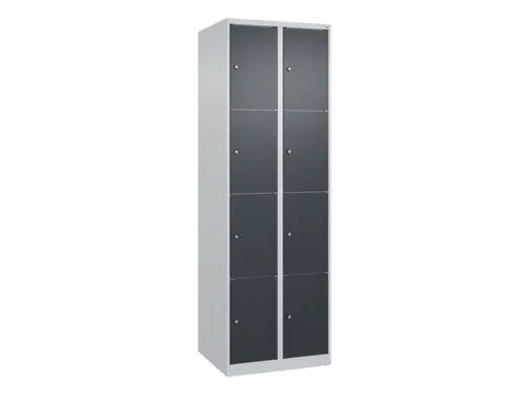 lockerkast,HxBxD 1850x600x500mm,2x4vakken,vak B 300mm,cil.-slot